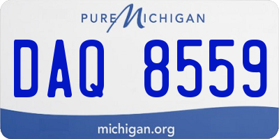 MI license plate DAQ8559