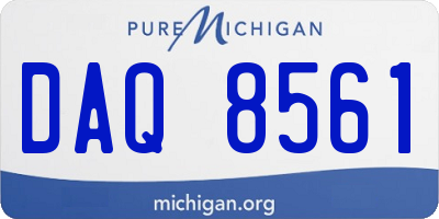 MI license plate DAQ8561