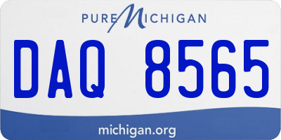 MI license plate DAQ8565