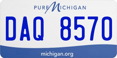 MI license plate DAQ8570