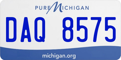 MI license plate DAQ8575