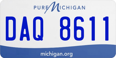 MI license plate DAQ8611