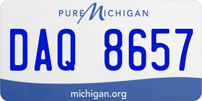 MI license plate DAQ8657