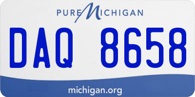 MI license plate DAQ8658