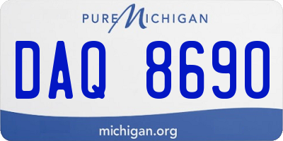 MI license plate DAQ8690