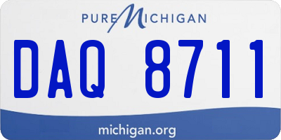 MI license plate DAQ8711