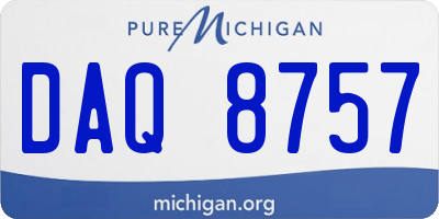 MI license plate DAQ8757