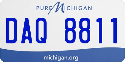 MI license plate DAQ8811
