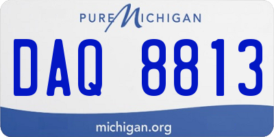 MI license plate DAQ8813