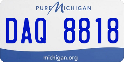 MI license plate DAQ8818