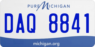 MI license plate DAQ8841
