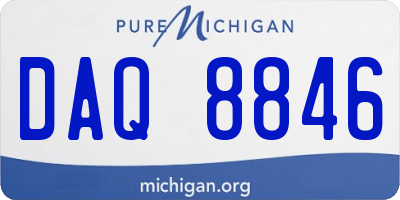 MI license plate DAQ8846