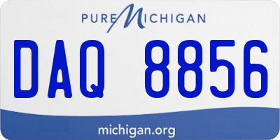 MI license plate DAQ8856