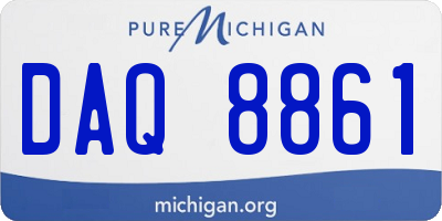 MI license plate DAQ8861