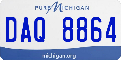 MI license plate DAQ8864