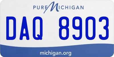 MI license plate DAQ8903