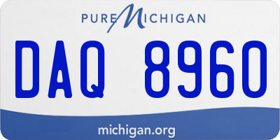 MI license plate DAQ8960