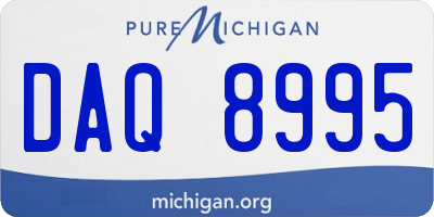MI license plate DAQ8995