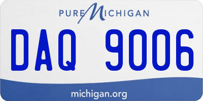 MI license plate DAQ9006
