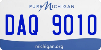 MI license plate DAQ9010
