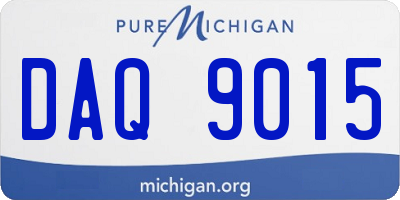 MI license plate DAQ9015