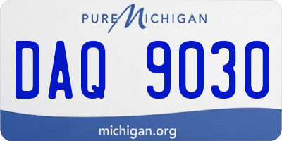 MI license plate DAQ9030