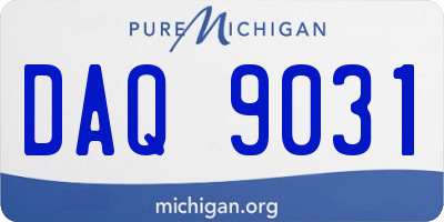 MI license plate DAQ9031