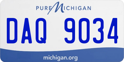 MI license plate DAQ9034