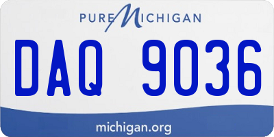 MI license plate DAQ9036