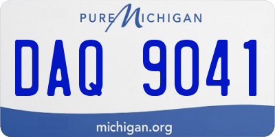 MI license plate DAQ9041