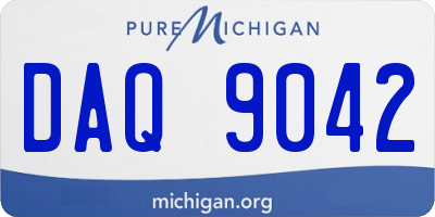 MI license plate DAQ9042
