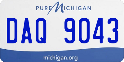MI license plate DAQ9043