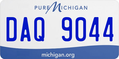 MI license plate DAQ9044