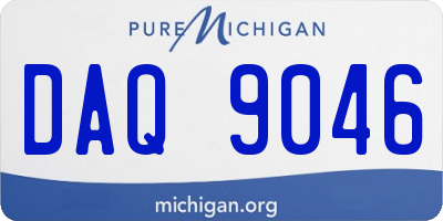 MI license plate DAQ9046