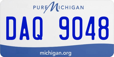 MI license plate DAQ9048