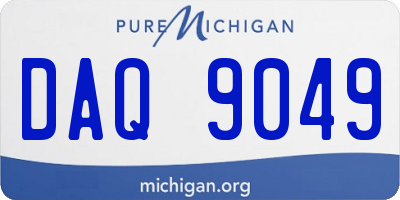 MI license plate DAQ9049
