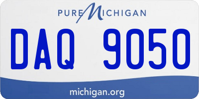 MI license plate DAQ9050