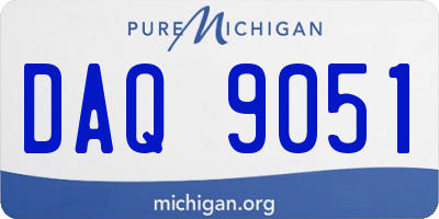 MI license plate DAQ9051