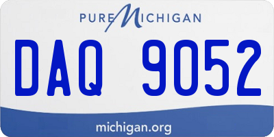 MI license plate DAQ9052