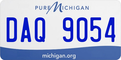 MI license plate DAQ9054