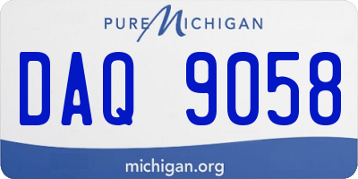 MI license plate DAQ9058