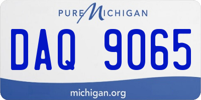 MI license plate DAQ9065