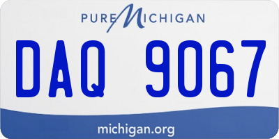 MI license plate DAQ9067