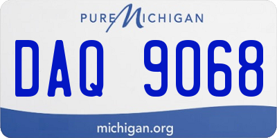 MI license plate DAQ9068