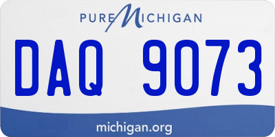 MI license plate DAQ9073