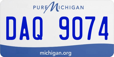 MI license plate DAQ9074