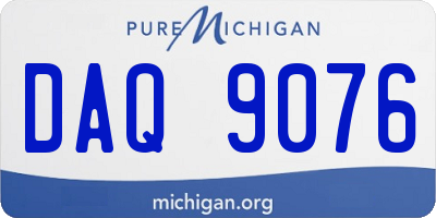 MI license plate DAQ9076