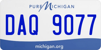 MI license plate DAQ9077