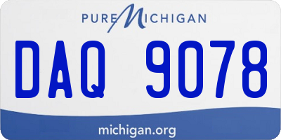 MI license plate DAQ9078