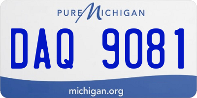 MI license plate DAQ9081